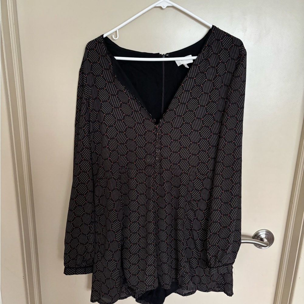 Elegant Black and White Patterned Women's Jumpsuit